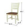 International Concepts Vista Ladderback Chairs, Hickory/Shell, Set of 2 CI79-57P